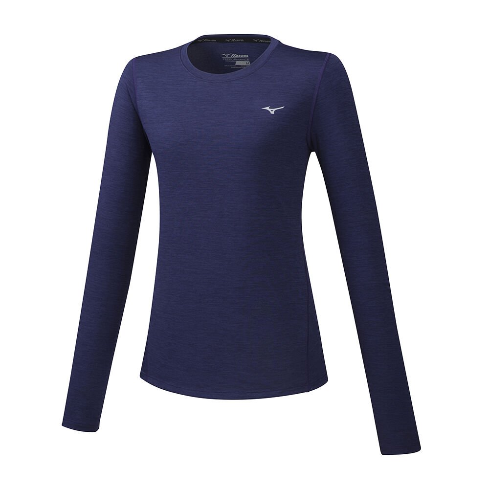 Camiseta Mizuno Running Impulse Core LS - Mulher - Roxo - MRNZL3291